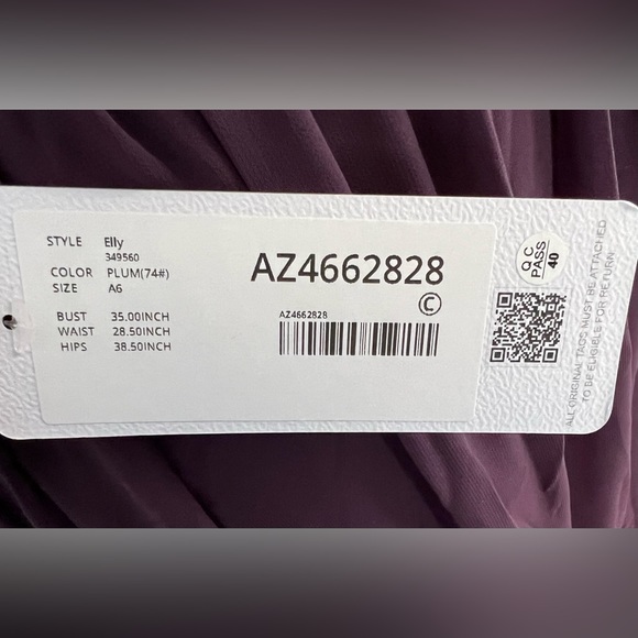 Azazie Elly Bridesmaids Dress in Plum Size A6 - Picture 7 of 16